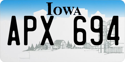 IA license plate APX694