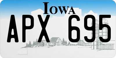 IA license plate APX695