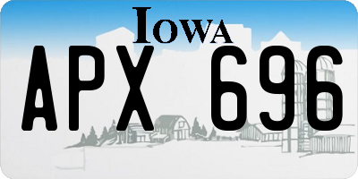 IA license plate APX696