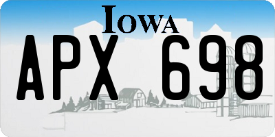 IA license plate APX698