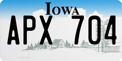 IA license plate APX704