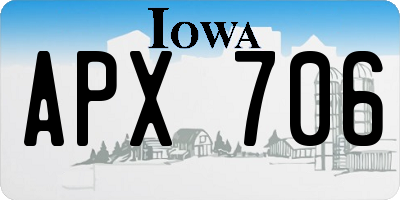 IA license plate APX706