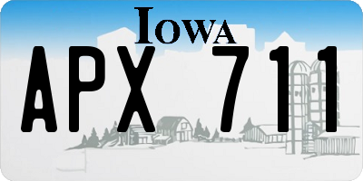 IA license plate APX711