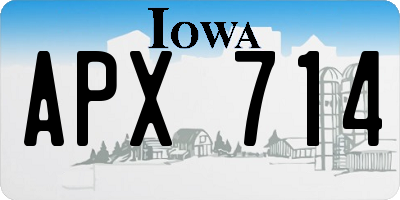 IA license plate APX714