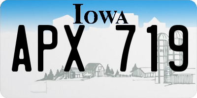IA license plate APX719