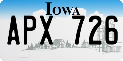IA license plate APX726