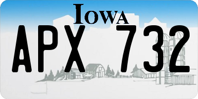 IA license plate APX732