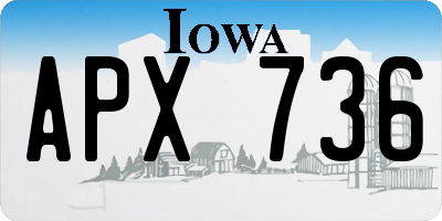 IA license plate APX736