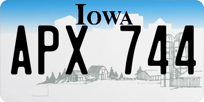 IA license plate APX744