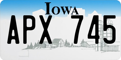 IA license plate APX745