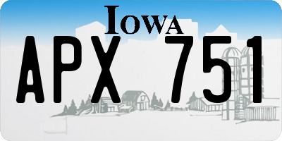 IA license plate APX751