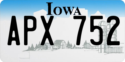 IA license plate APX752