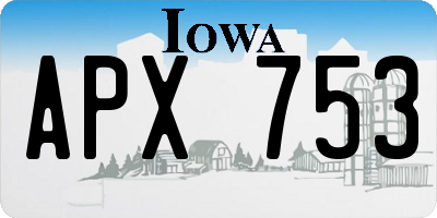 IA license plate APX753