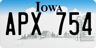 IA license plate APX754