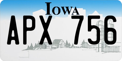 IA license plate APX756
