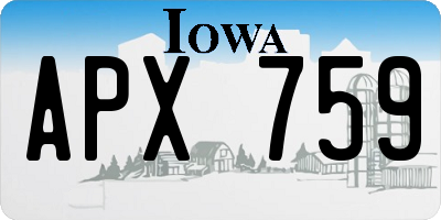 IA license plate APX759