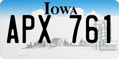 IA license plate APX761