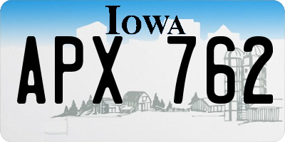 IA license plate APX762