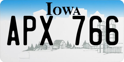 IA license plate APX766