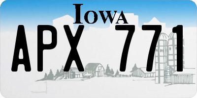 IA license plate APX771