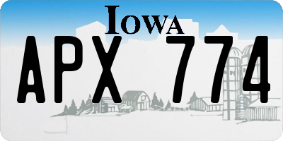 IA license plate APX774