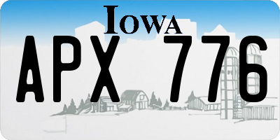 IA license plate APX776