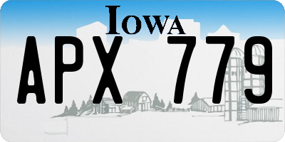 IA license plate APX779
