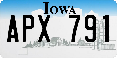 IA license plate APX791