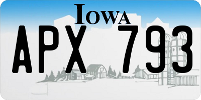 IA license plate APX793