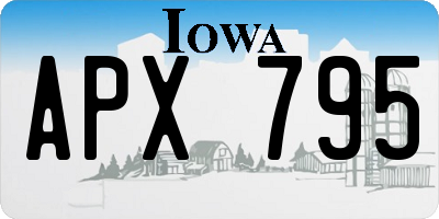 IA license plate APX795