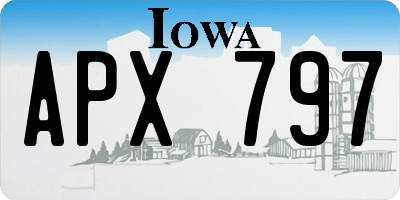 IA license plate APX797