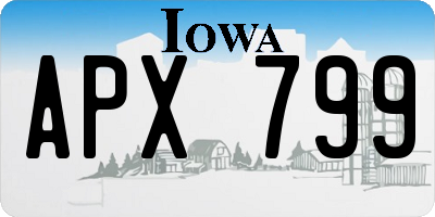 IA license plate APX799