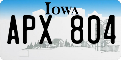 IA license plate APX804