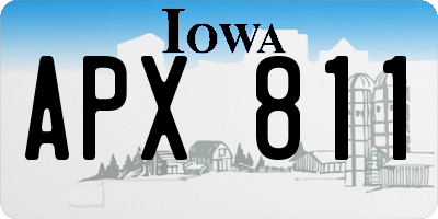 IA license plate APX811