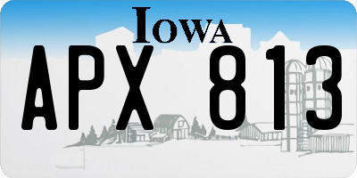 IA license plate APX813