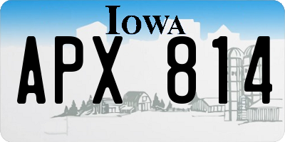 IA license plate APX814