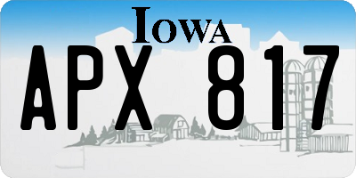 IA license plate APX817