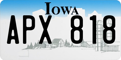 IA license plate APX818