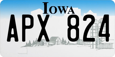 IA license plate APX824