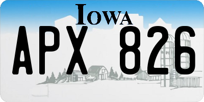 IA license plate APX826