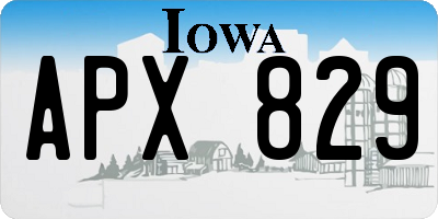 IA license plate APX829