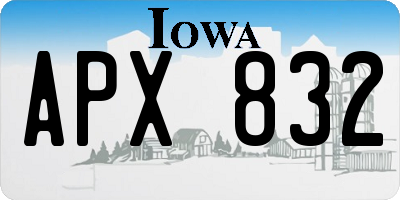 IA license plate APX832