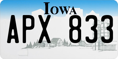 IA license plate APX833