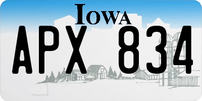 IA license plate APX834