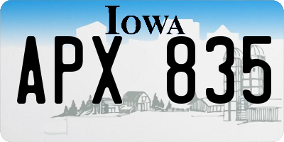 IA license plate APX835