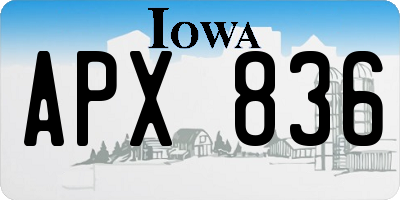 IA license plate APX836