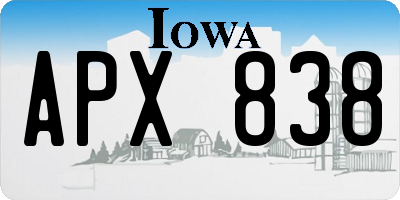 IA license plate APX838