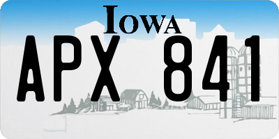 IA license plate APX841