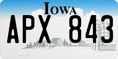 IA license plate APX843
