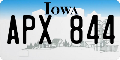 IA license plate APX844
